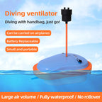 TUDIVING-Scuba Diving Ventilator,Portable Rechargeable Scuba Diving Tank with Breathing Regulator,Waterproof Scuba Diving Gear
