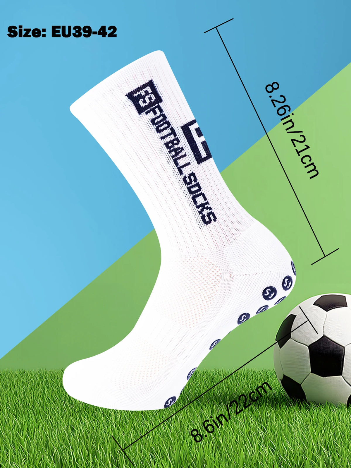 4 pairs of new FS mid tube glued football socks for sports training and competition, non slip and breathable socks