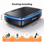 MERACH Vibration Plate Exercise Machine with Light Whole Body Workout Power Vibrate Platform Vibration Plate Lymphatic Drainage