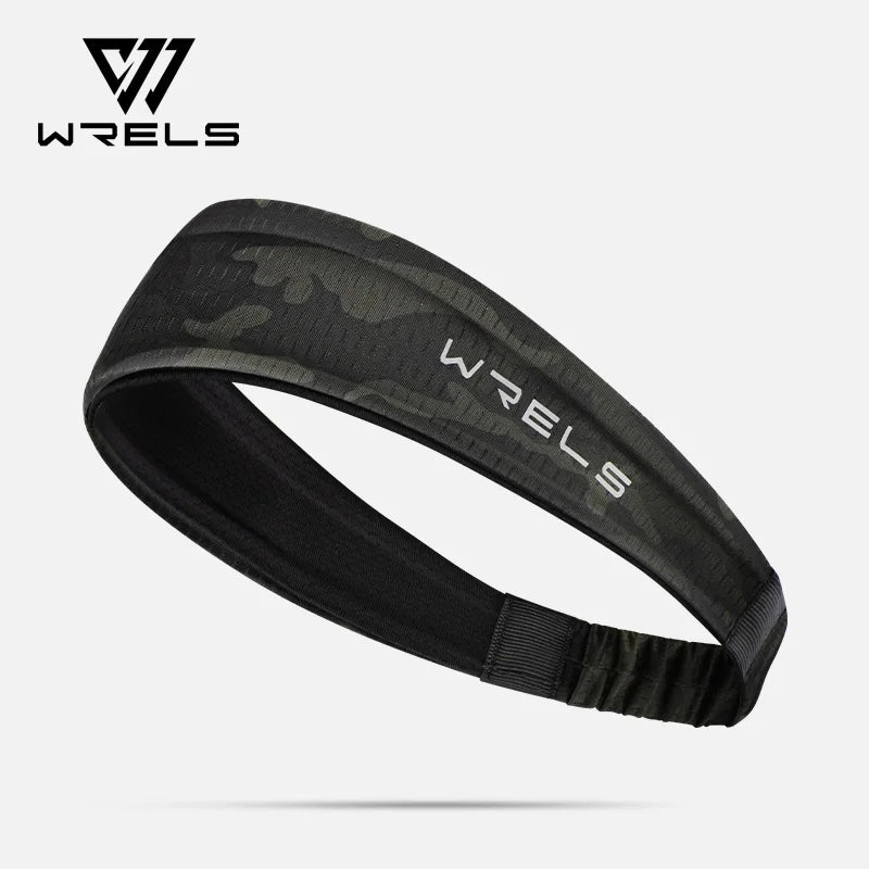 WRELS Fitness Headbands Ice Silk Workout Headband Cooling Forehead Wrap No-Slip Running Sweatband Moisture-wicking Hairband