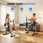 MERACH Hip Abductor Butt Toning Leg Adductor Trainer Machine Adjustable Resistance Glute & Inner Thigh Workout Equipment for Home Gym Leg Workout and Booty Builder with Bands and Dual Foot Bar 360° Rotating Leg Pads for Wome