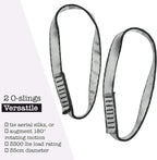 2 Pcs Daisy Chain Hanging Rope 16mm Nylon Sling Runners Personal Anchor System Form Outdoor ,Swing,Yoga hammock