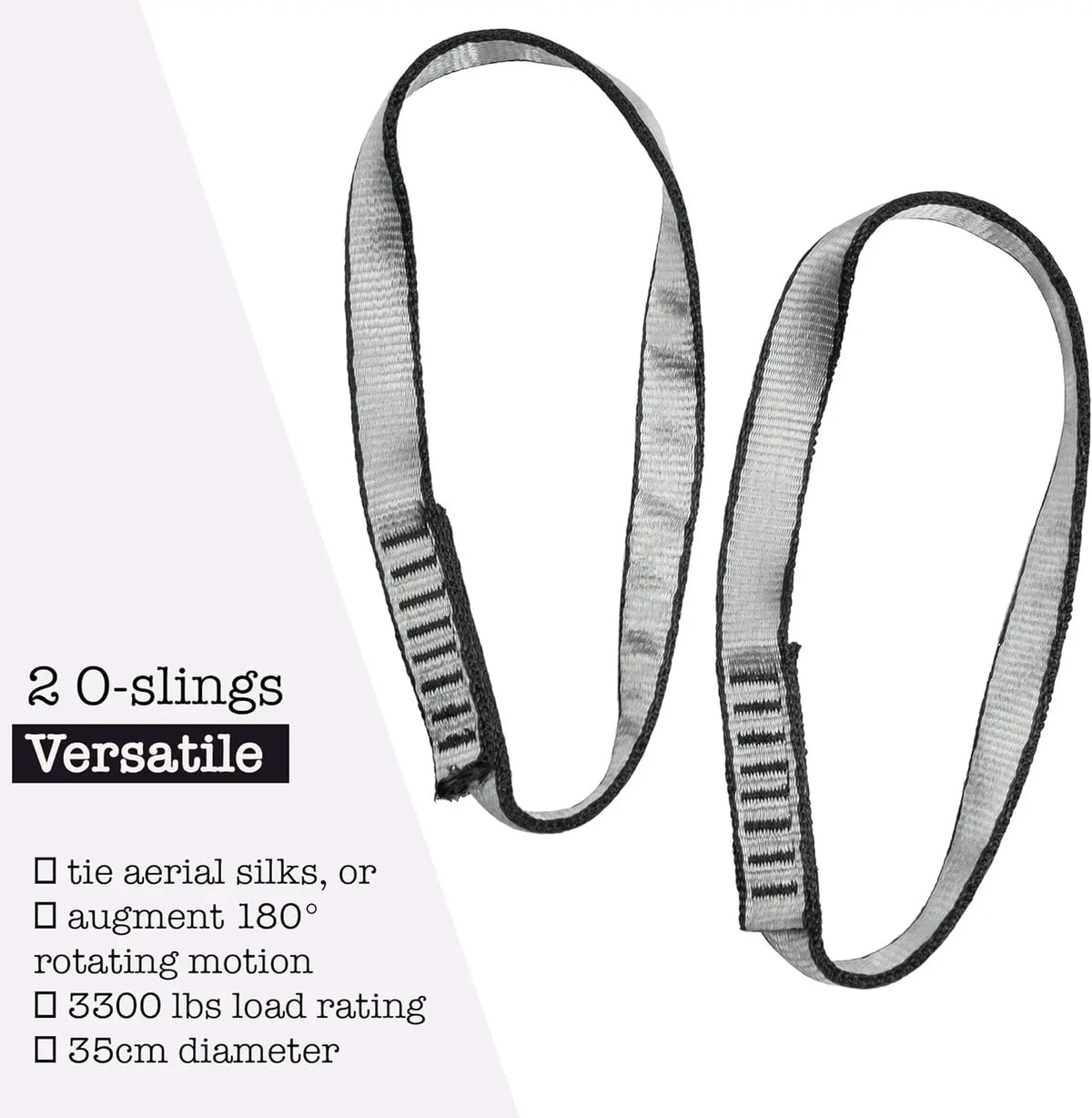 2 Pcs Daisy Chain Hanging Rope 16mm Nylon Sling Runners Personal Anchor System Form Outdoor ,Swing,Yoga hammock