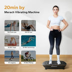 MERACH Vibration Plate Exercise Machine Whole Body Workout Power Vibrate Fitness Platform Vibration Weight Loss&Shaping