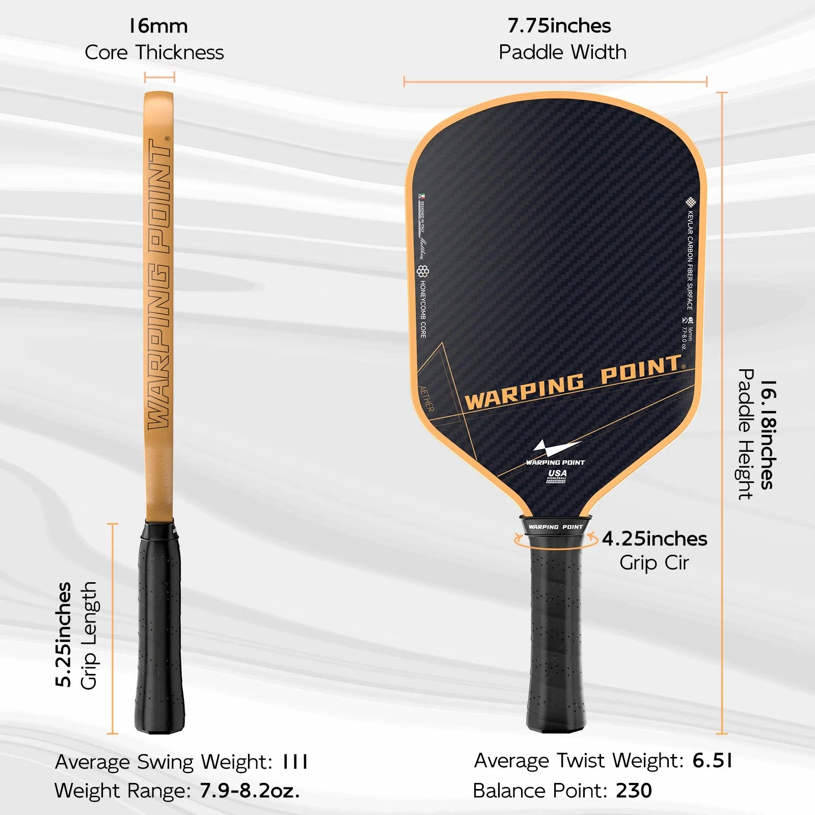 Aether Pickleball Paddle - Hybrid