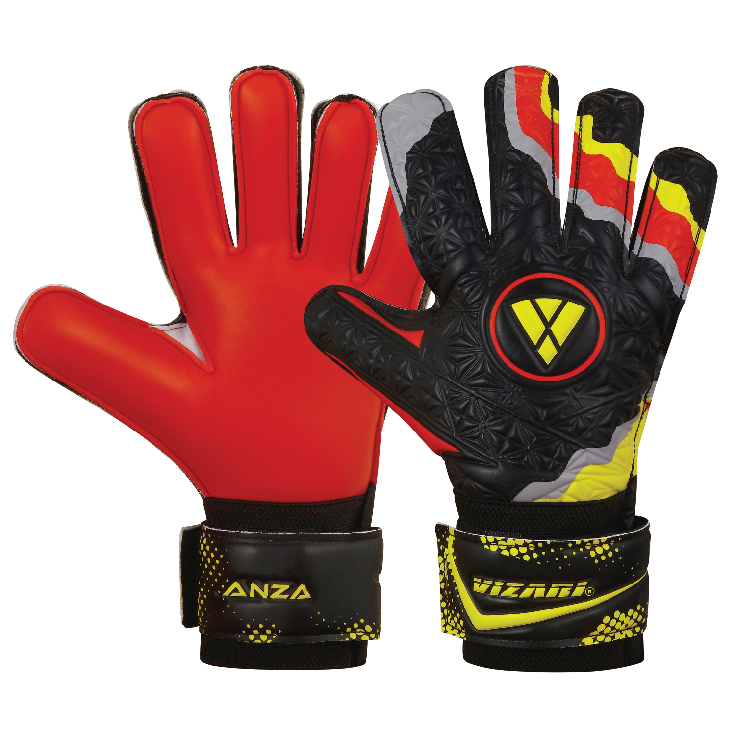 Vizari ANZA F.P. Youth Goalkeeper Gloves - Black/Red