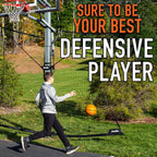 Franklin Sports Defender Net Pro - 10Ft. X 8Ft. Rebounder - Easily Fold And Quick Install - Defensive Net System, Black