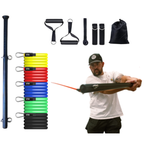 Power Swing Pro Bundle - Baseball & Softball Swing Trainer - 2 Attachment Points - Includes 4 Week Bat Speed Accelerator Program