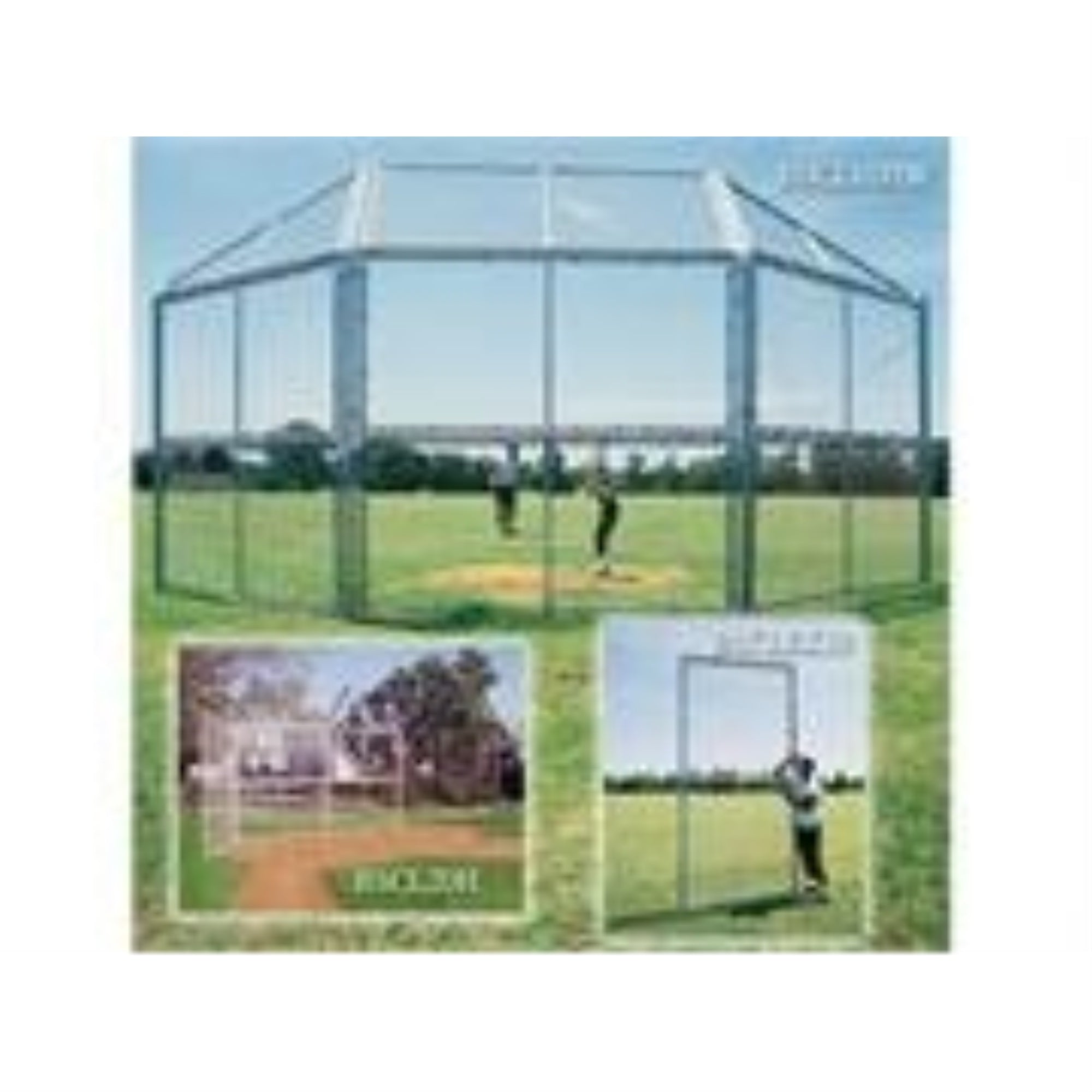 Chain Link Backstop10 w/Hood & Wings