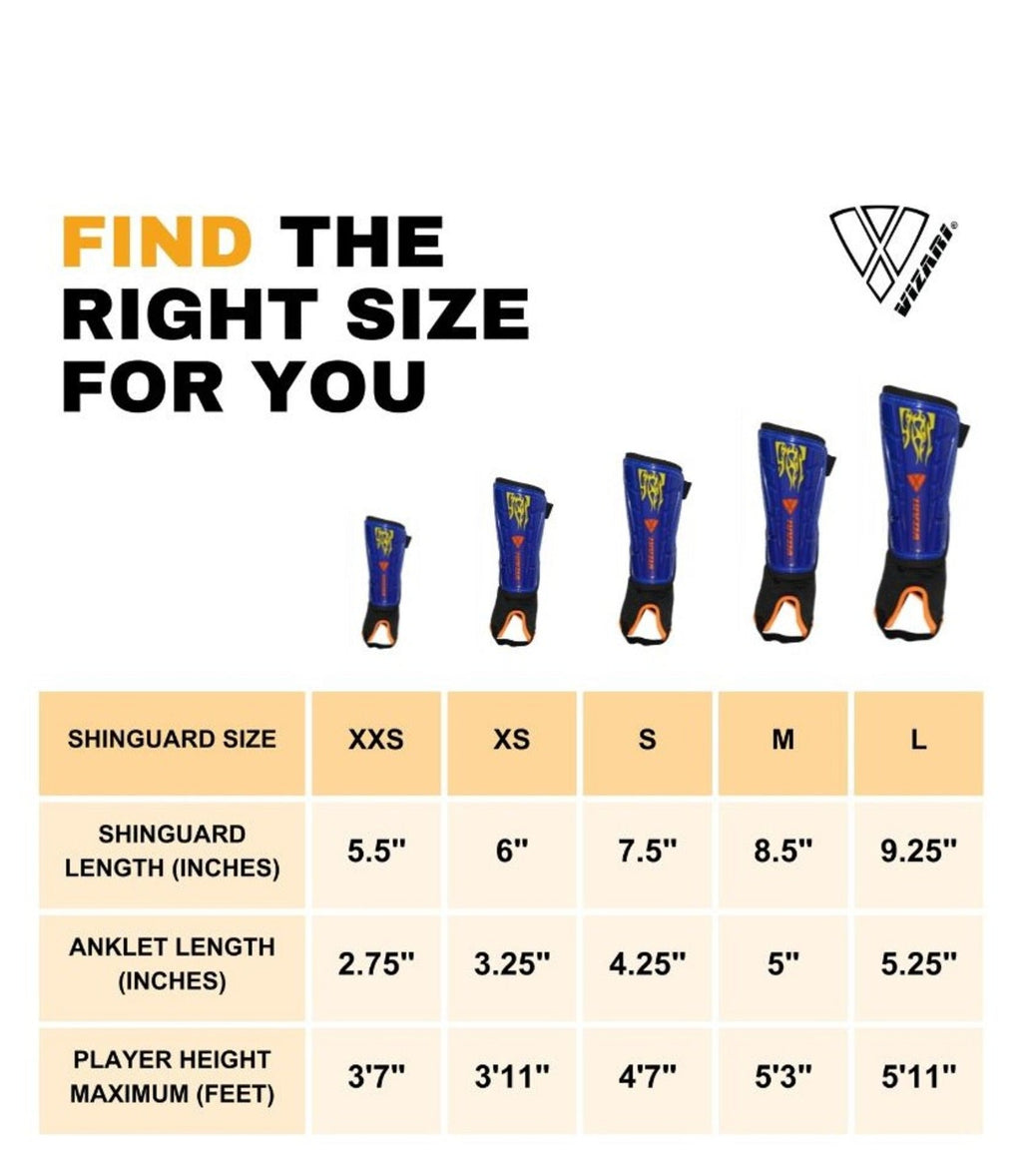 Vizari Blaze Soccer Shin Guard – Blue/Orange