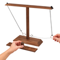 Bolaball Wooden Hook and Ring Toss Game for Adults - Beige Patio Decor, Model 317600, Indoor/Outdoor Fun