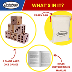 Giant Wooden Yard Dice Set – Outdoor Lawn Game for Backyard, Camping & Beach
