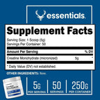 Bucked Up Essentials Creatine, 250 Grams