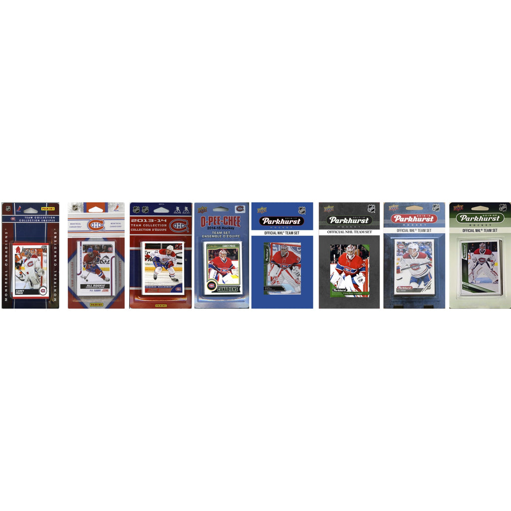Nhl Montreal Canadiens 8 Different Licensed Trading Card Team Sets