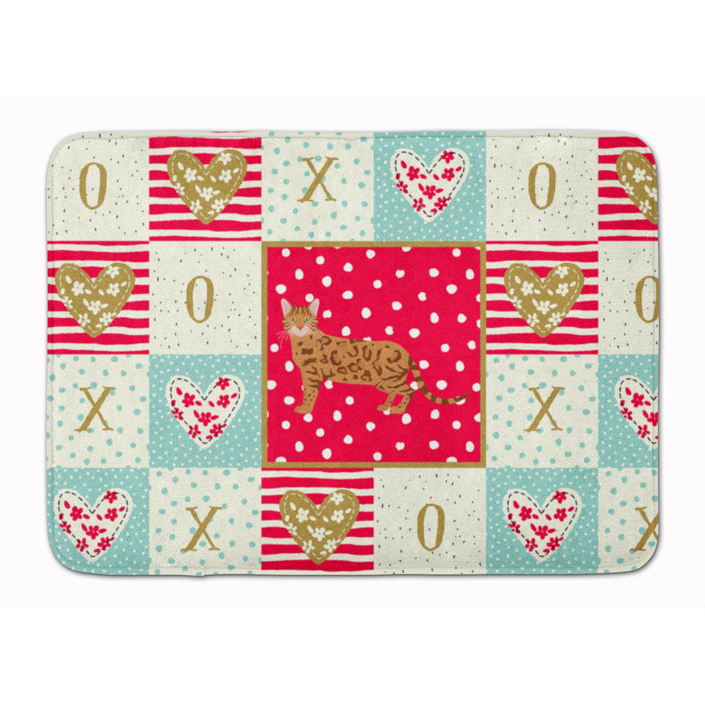 'Caroline'S Treasures Bengal #2 Cat Love Machine Washable Memory Foam Mat Doormats, Multicolor''
