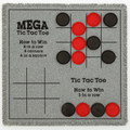 Bolaball 3-in-1 Giant Checkers & Tic Tac Toe Game, Reversible 26"x26" Carpet, Multi-Color, Indoor/Outdoor, Model 317587-1