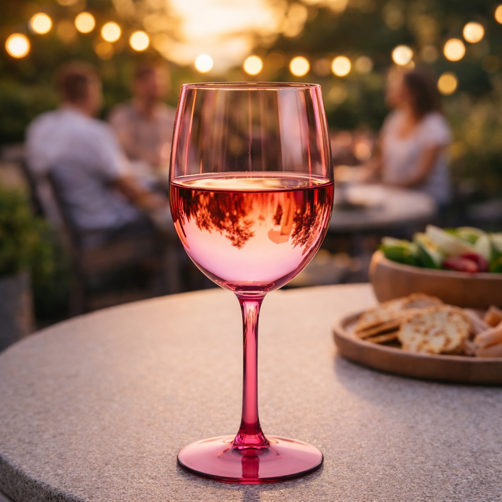 Red Cup Living 14oz Stemmed Plastic Wine Glasses, Reusable Shatterproof Wine Cups