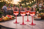 Red Cup Living 14oz Stemmed Plastic Wine Glasses, Reusable Shatterproof Wine Cups