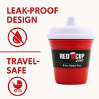 RedCupLiving 8oz Unbreakable Toddler Sippy Cup, BPA-Free, Leak-Proof, 2-Pack