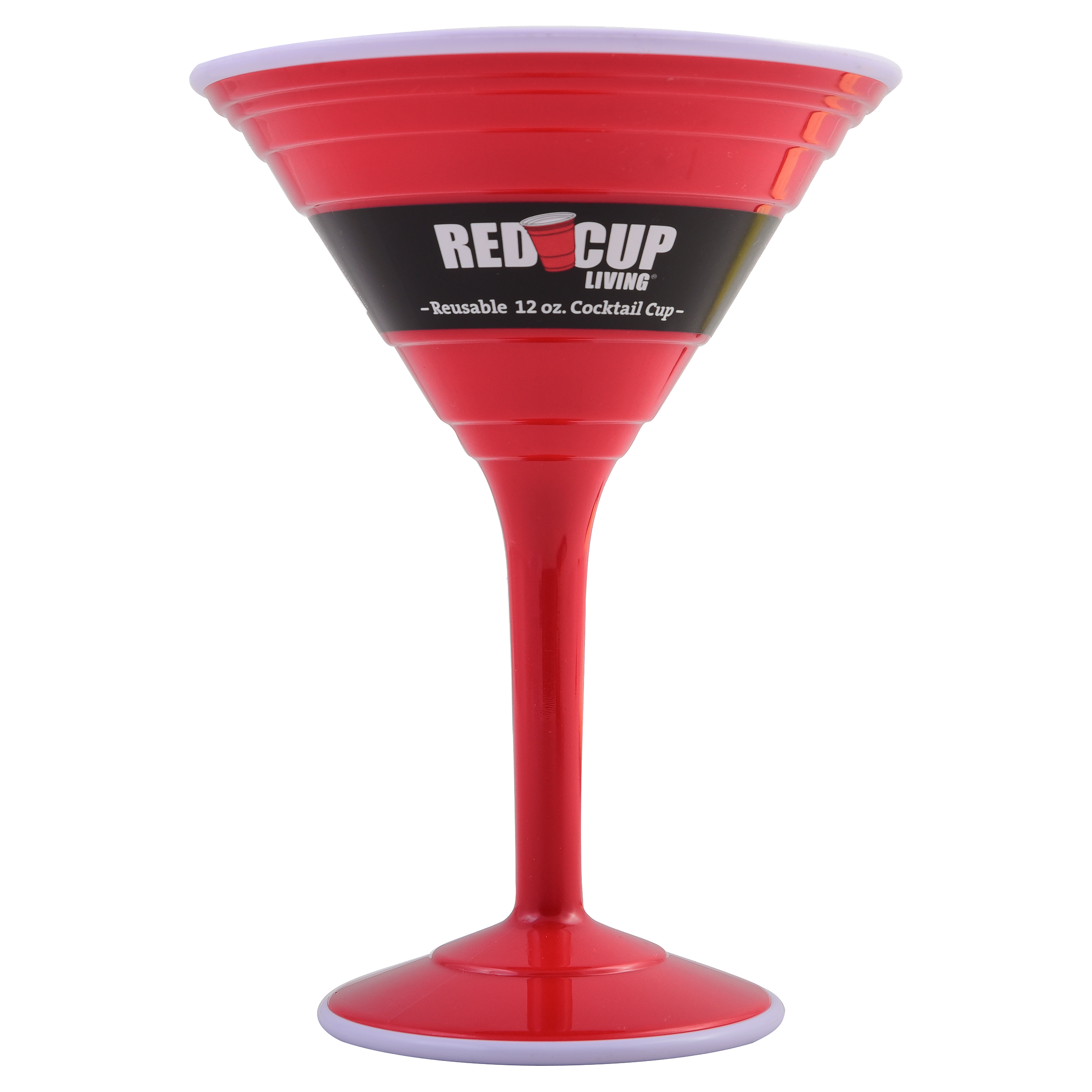 Redcupliving 12oz Reusable Cocktail Cups | BPA-Free Double-Wall Red Drinkware