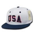 Decky 1078-Wht Piped Crown Snapbacks  White