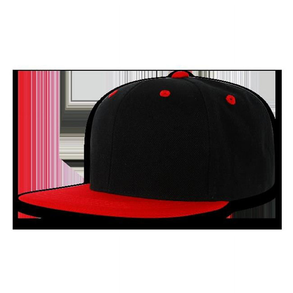 Decky 7011-Blkred Youth Snapback Caps, Black & Red