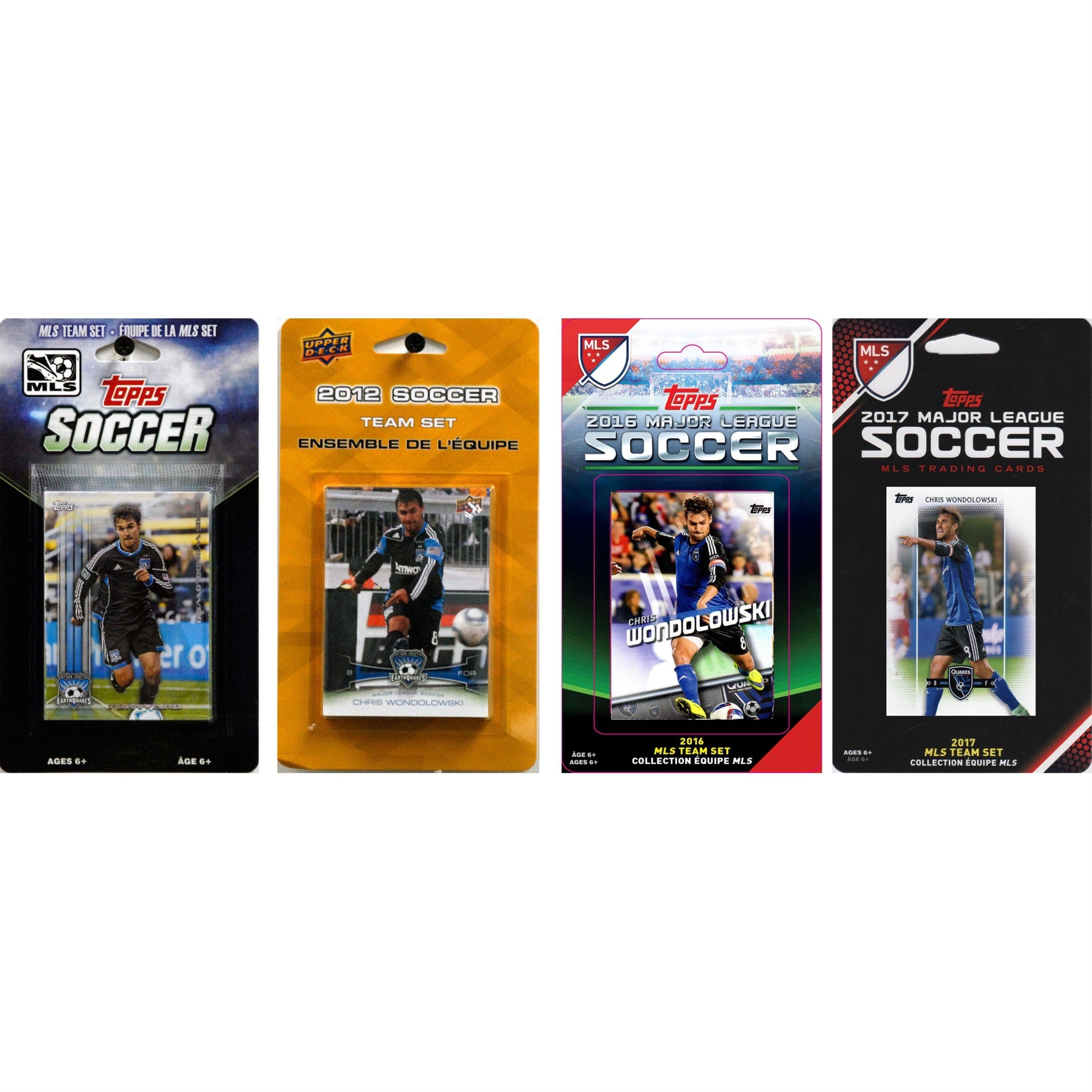 Mls San Jose Earthquakes 4 Different Licensed Trading Card Team Sets