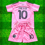 New Pink Lionel Messi Home Kids Soccer Jersey Pink Set of 2 | Toddler & Youth