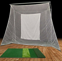 Swing Master Golf Net & Frame & 4x6 Ultimate Golf Mat