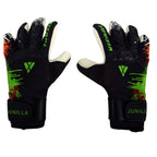 Junilla Goalkeeper Gloves with Finger Protection - Black/White - Vizari Sports