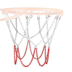 Stainless Steel Basketball Net Heavy Duty Metal Chain Replacement With 12 Hooks Rustproof Basketball Hoop Replacement Ordinary