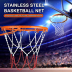 Stainless Steel Basketball Net Heavy Duty Metal Chain Replacement With 12 Hooks Rustproof Basketball Hoop Replacement Ordinary
