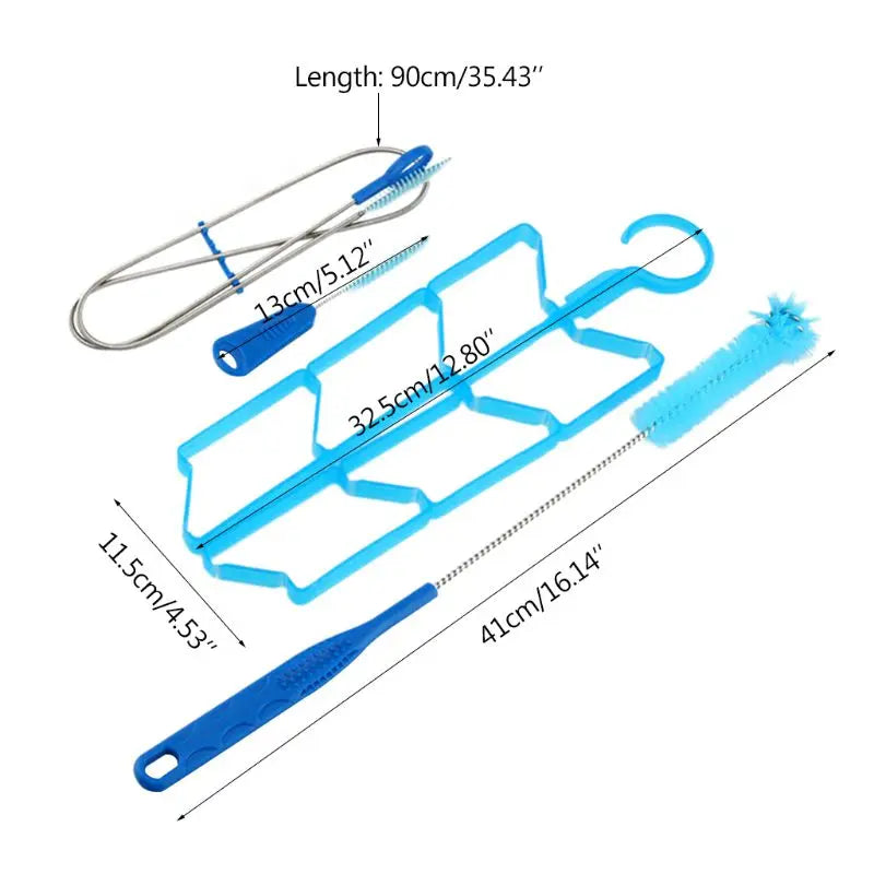 4pcs/set Portable Hydration Pack Water Bladder Bag Cleaning Kit Outdoor Camping Cycling Water bag Cleaning Tube Brush Drying
