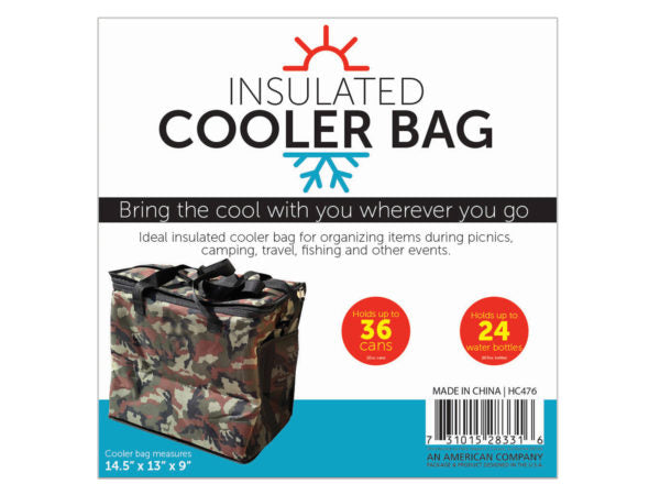 camouflage Folding Insulated cooler With Travel Strap