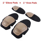 Tom's Hug G2 G3 Frog Suit Knee Pads Tactical Elbow Support Paintball Airsoft Kneepad Interpolated Knee Protector Set