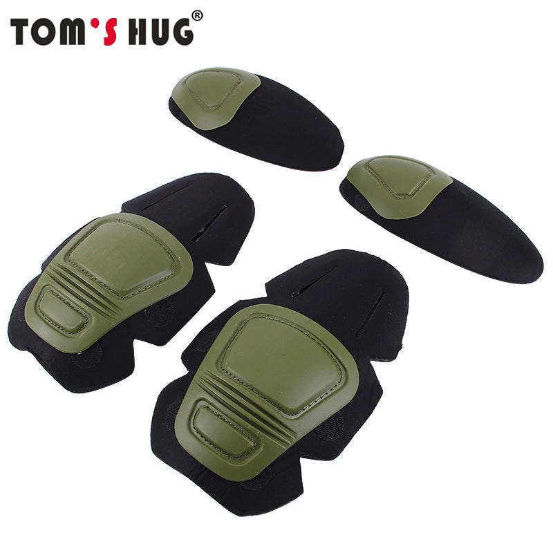 Tom's Hug G2 G3 Frog Suit Knee Pads Tactical Elbow Support Paintball Airsoft Kneepad Interpolated Knee Protector Set