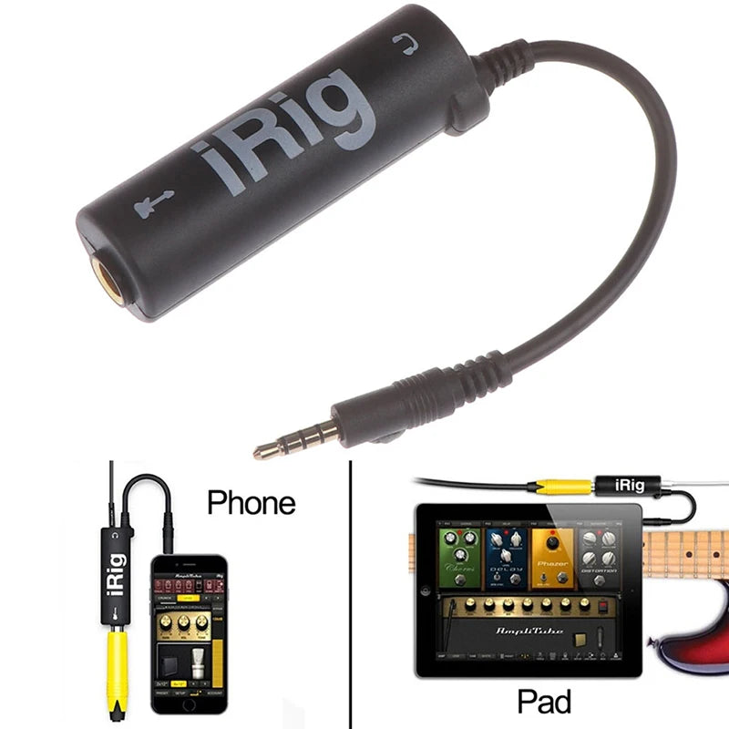 Guitar Interface I-Rig Converter Replacement Guitar for Phone Guitar Audio Interface Guitar Tuner Guitar Line I-Rig Converter