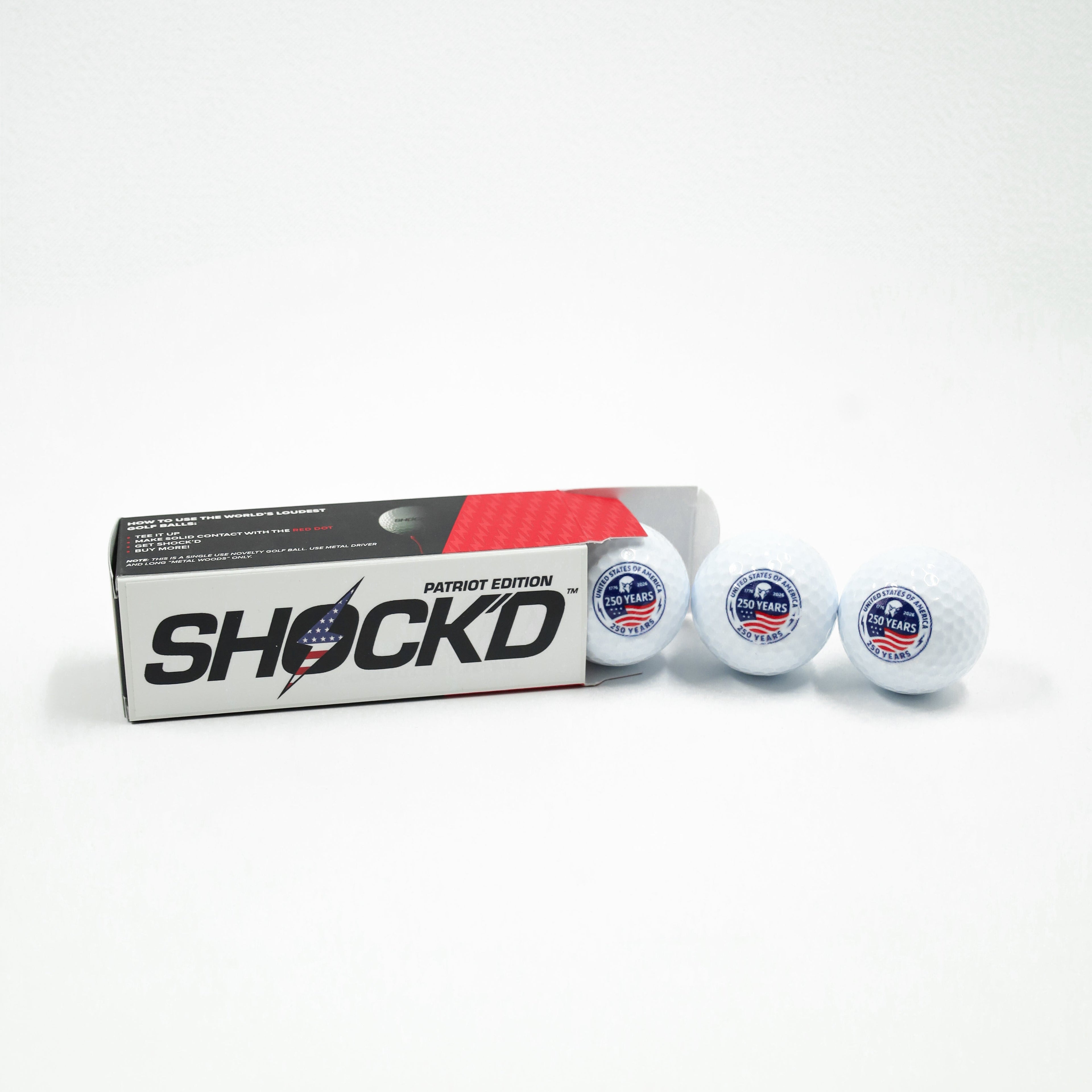 SHOCK'D Golf Balls - Patriot Edition