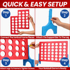 Bolaball Giant 4 in a Row Connect Game - Indoor/Outdoor Yard Game for Kids & Adults