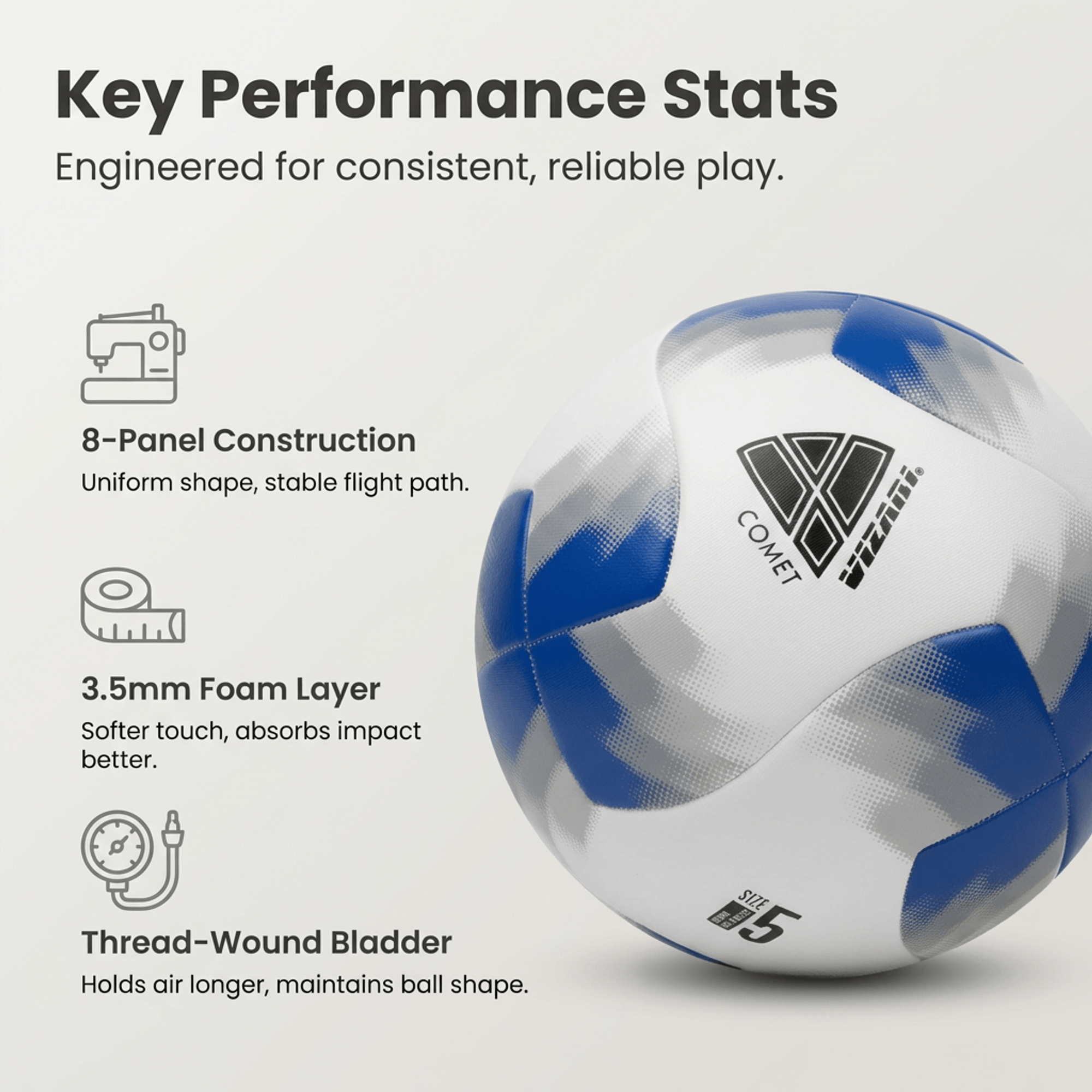Vizari Comet Soccer Ball – Blue