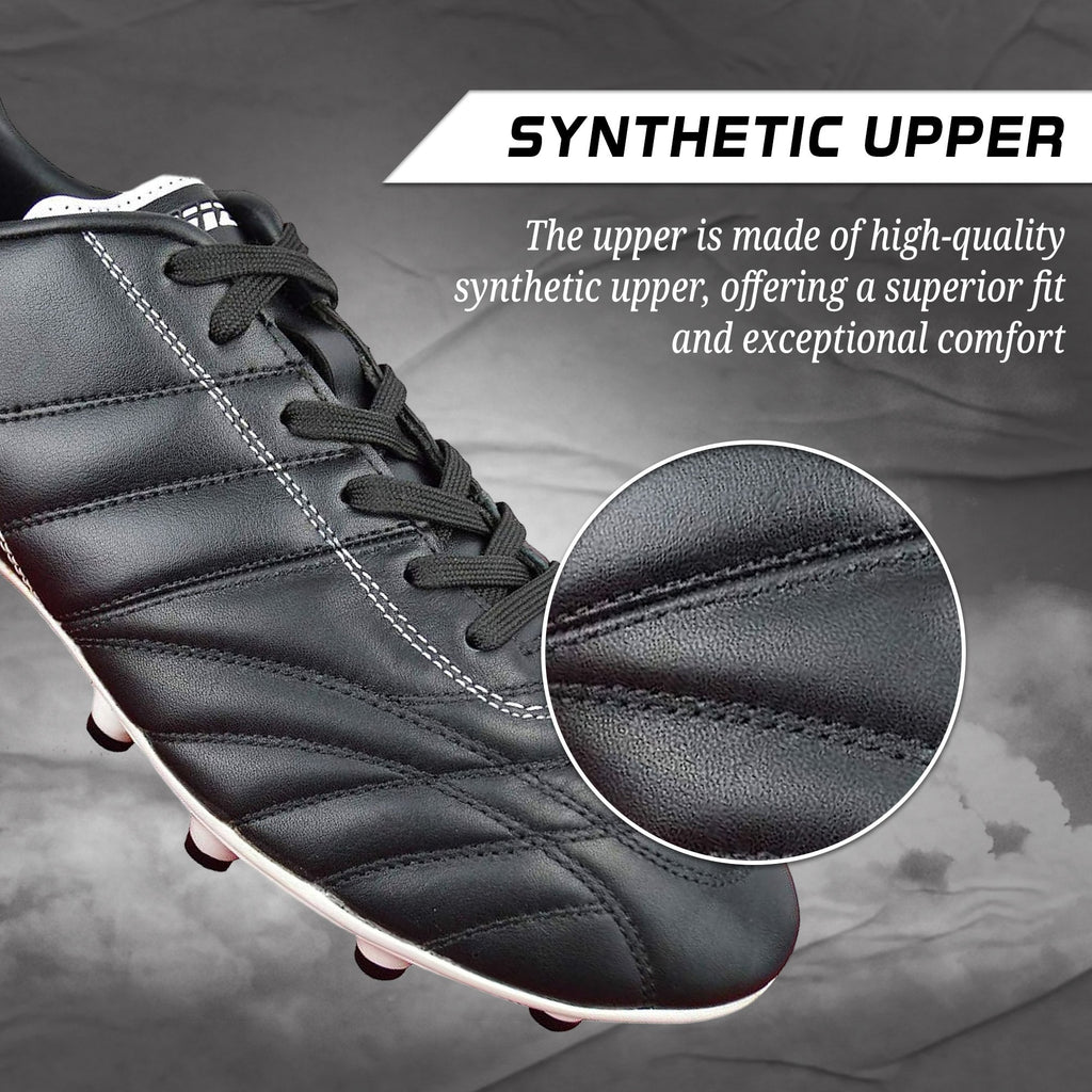 Classico Junior Firm Ground Soccer Shoes -Black/White - Vizari Sports