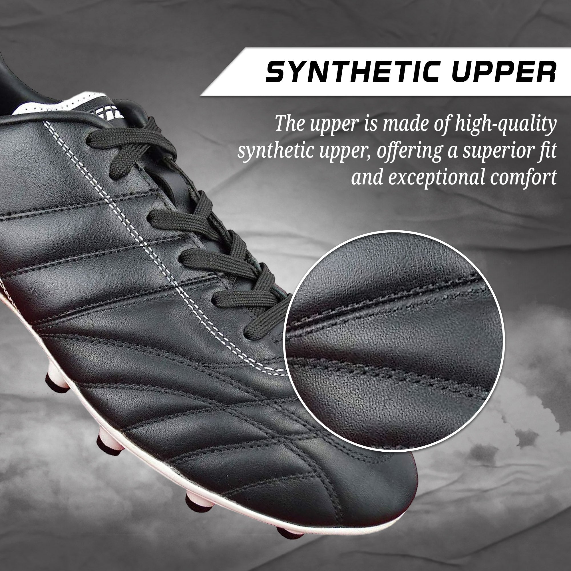 Classico Firm Ground Soccer Shoes -Black/White - Vizari Sports