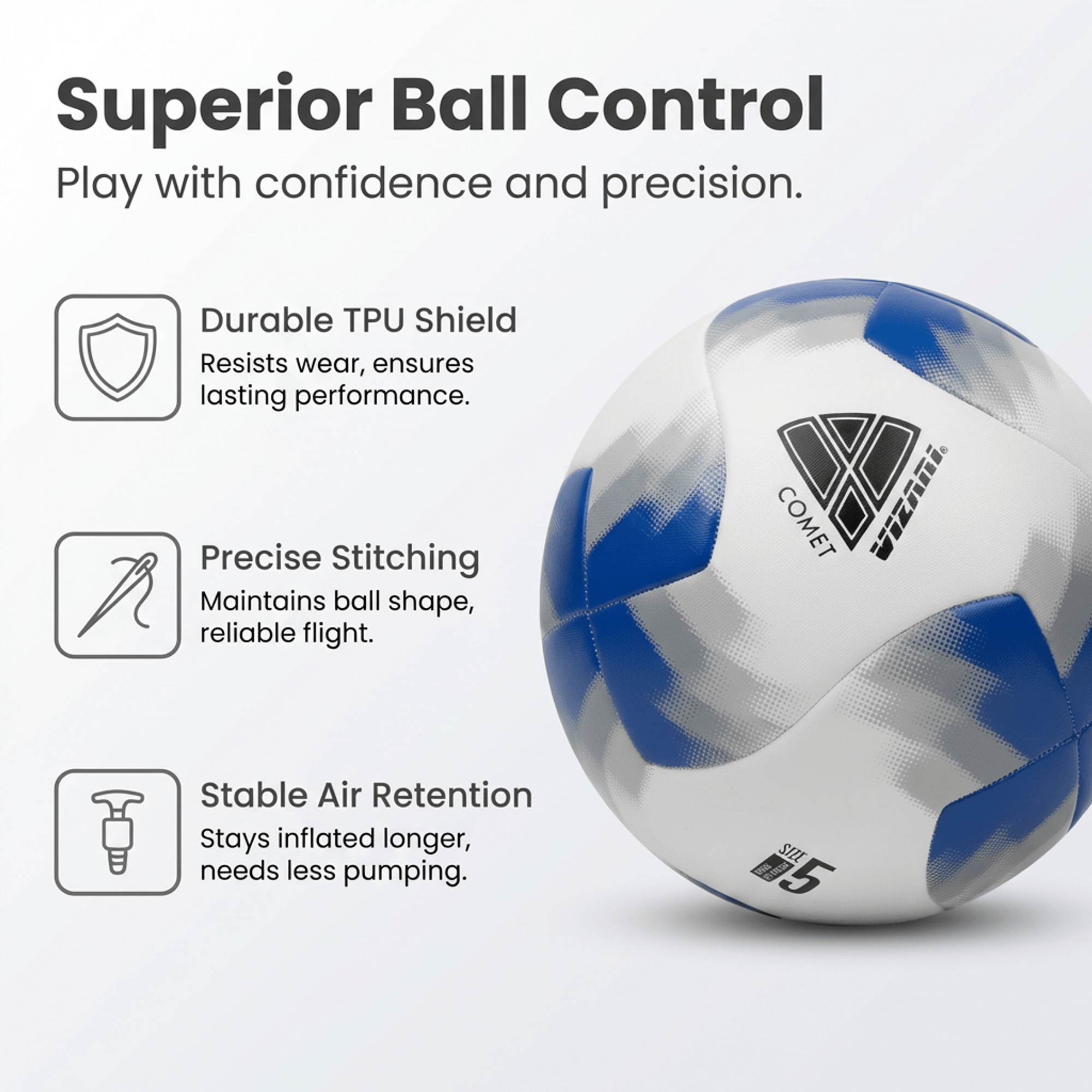 Vizari Comet Soccer Ball – Blue