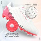 Vizari Tesoro Junior Firm Ground Soccer Cleats – White/Pink