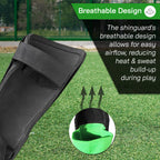Malaga Soccer Shin Guard with Adjustable Straps-Black/N. Green - Vizari Sports