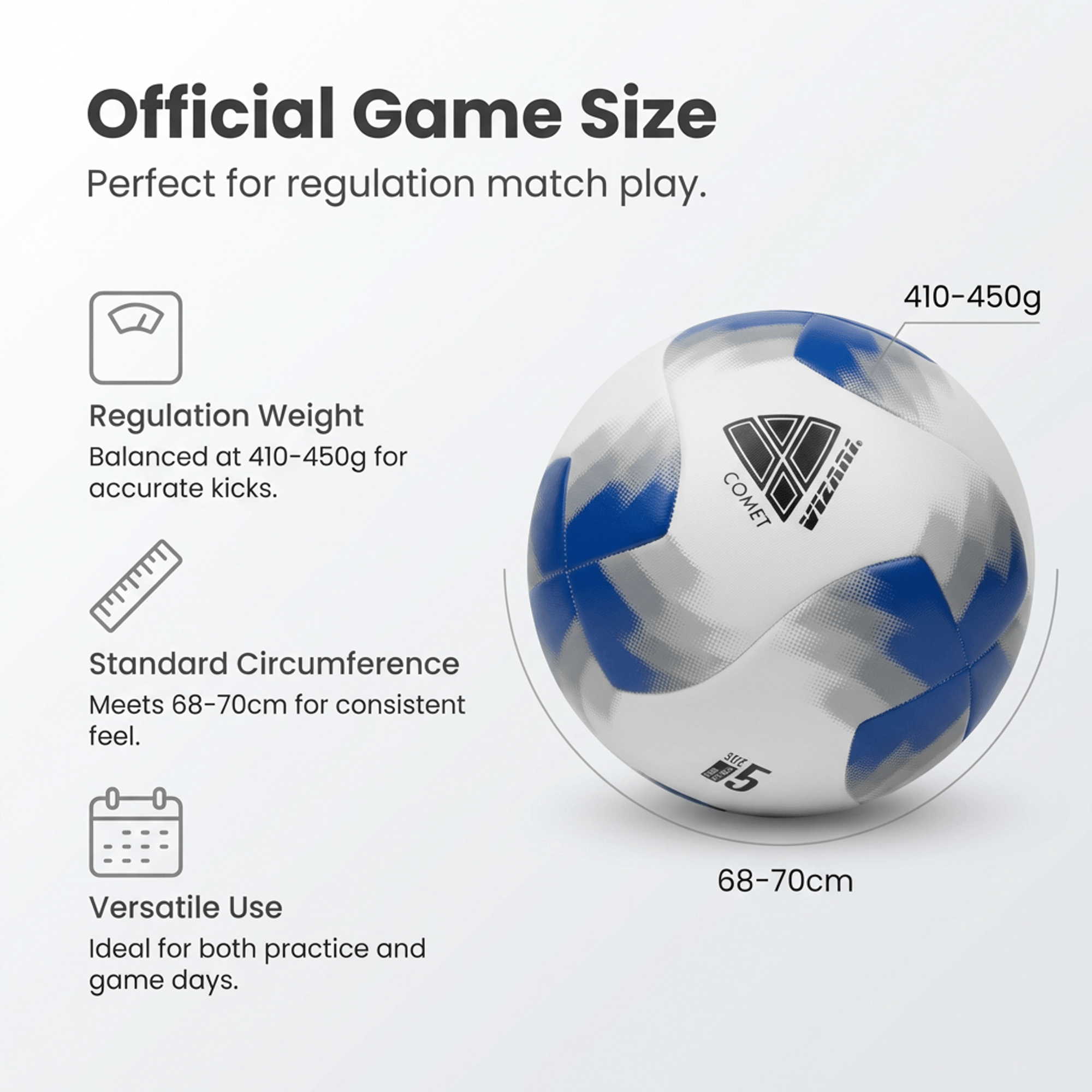 Vizari Comet Soccer Ball – Blue