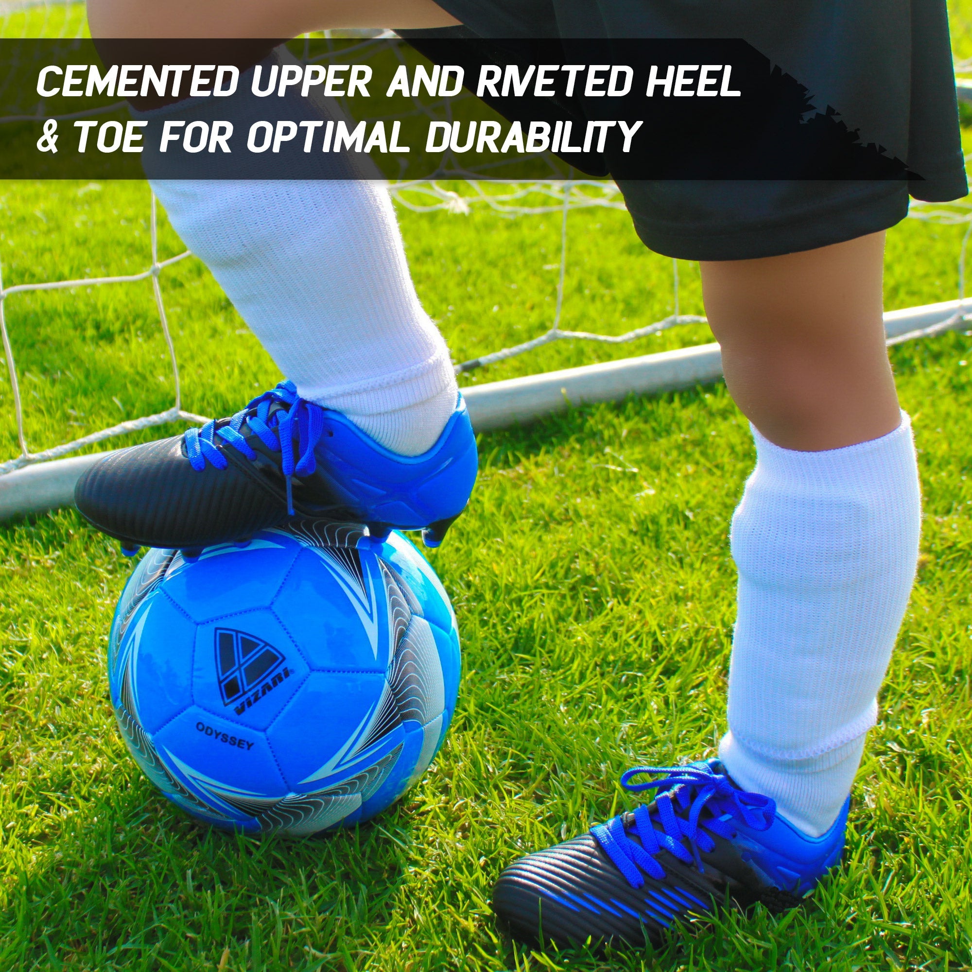Liga Firm Ground Soccer Shoes -Blue/Black - Vizari Sports