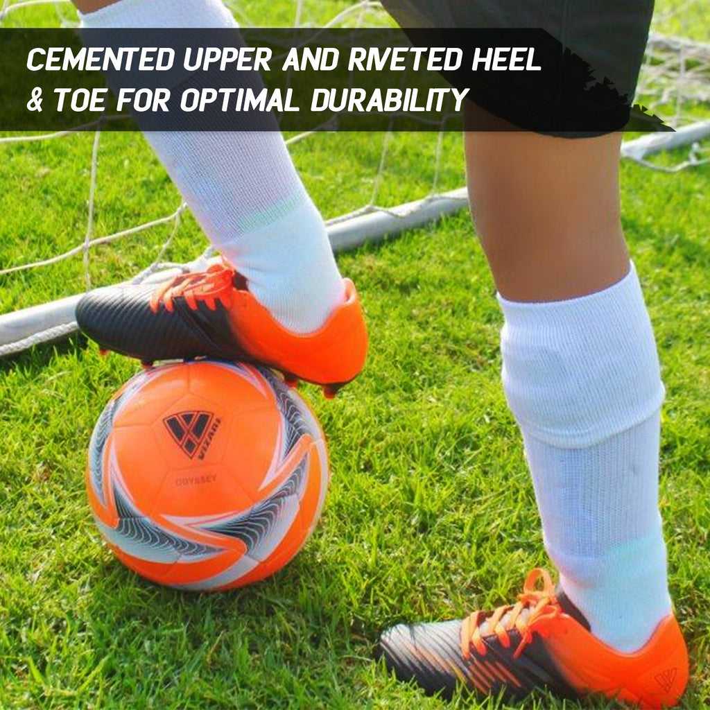 Liga Firm Ground Soccer Shoes -Black/Orange - Vizari Sports