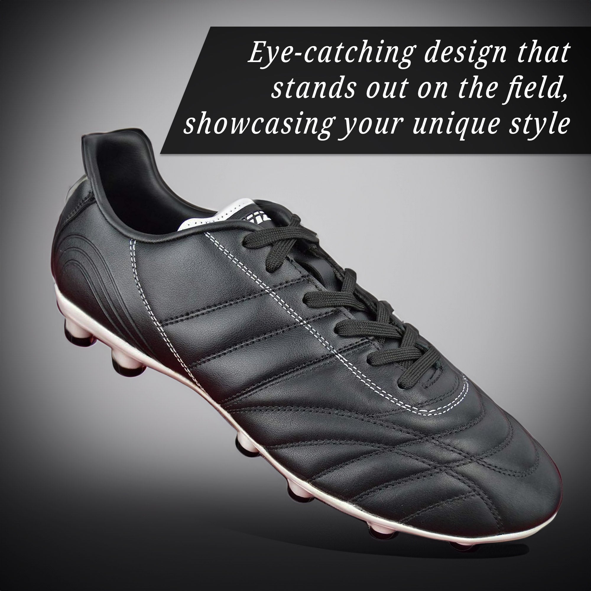 Classico Firm Ground Soccer Shoes -Black/White - Vizari Sports