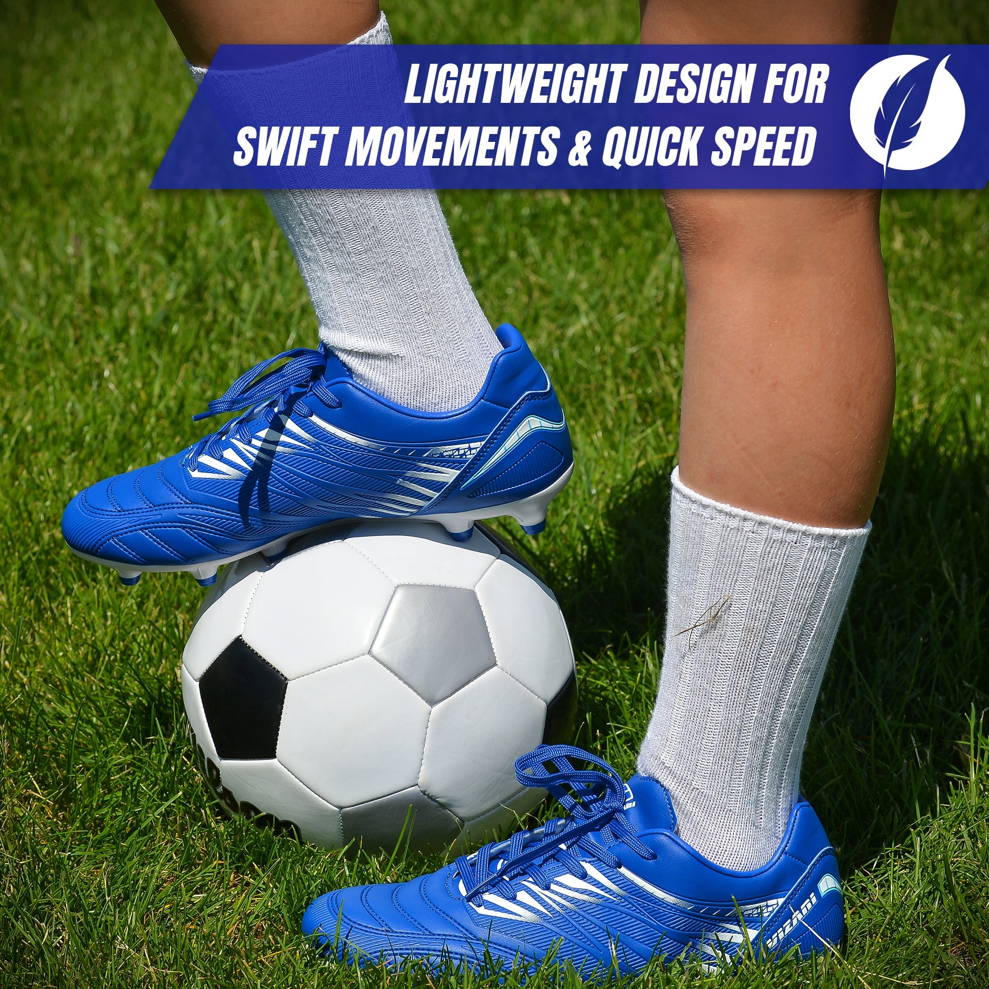 Valencia Firm Ground Soccer Cleats - Royal/White - Vizari Sports
